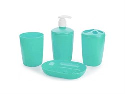 Набор аксессуаров для ванной комнаты Aqua, мята, BEROSSI (Изделие из пластмассы. Размер 160 х 100 х 230 мм (в упаковке)) (АС22157000)