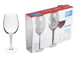 Набор бокалов для вина, 3 шт., 350 мл, 208х80 мм, серия Ilusion, VINTIA (V050540) (V050540)