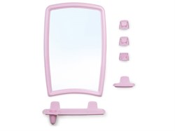Набор для ванной Berossi 41 (Беросси 41), розовый мрамор, BEROSSI (Изделие из пластмассы. Размер зеркало 350 х 520 мм) (НВ04102000)