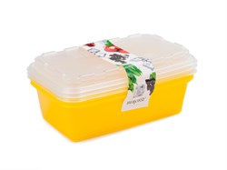 Набор контейнеров для заморозки Zip, лимон , BEROSSI (Изделие из пластмассы. Размер 200 х 120 х 95 мм) (ИК17455000)