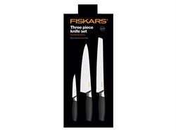 Набор ножей 3 шт. (нож для хлеба, нож кухонный, нож для овощей) Functional Form+ Fiskars (1016006)