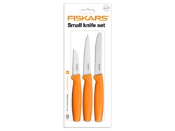 Набор ножей малых 3 шт. оранжевый Functional Form Fiskars (FISKARS ДОМ) (1014272)