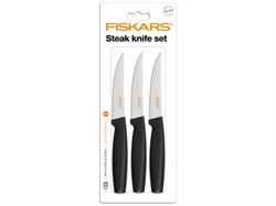 Набор ножей с зубчатым лезвием 3 шт. черный Functional Form Fiskars (FISKARS ДОМ) (1014280)