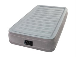 Надувная кровать Twin Comfort-Plush (Твин Комфорт-Плаш), 99х191х33 см, встр. электрич. насос, INTEX (67766)