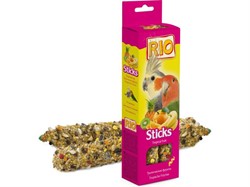 Палочки для средних попугаев с тропическими фруктами 2х75 г Rio (4602533784356)