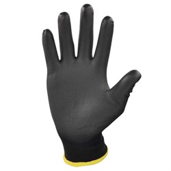 - Перчатки черные из полиэстра с черным ПУ покрытием на ладони, размер 7 () [4812225000644]