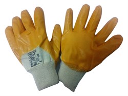 Перчатки нитриловые неполн. покрытие (трикотажн. манжет) (NBR1260Y)