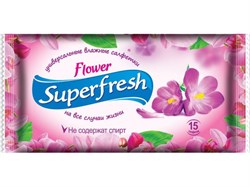 Салфетки влажные Flower 15 шт. Super Fresh (42214460)