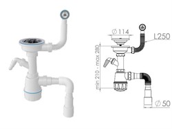 Сифон_для_кухни_с_круглым_переливом,_выпуск_3_12,_пластиковый_винт_45мм,_с_гибкой_трубой_1_12AV_E_AV_Engineering_AVE129739