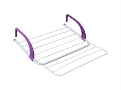 Сушилка для белья навесная, 5м, серия Optima Plus, бело-фиолетовая, PERFECTO LINEA (Сушильное полотно - 5 метров, размер 51х50х13. Максимальная нагруз (46-000123)