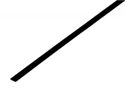 Термоусадочная трубка 3,5 / 1,75 мм, черная (упак. 50 шт. по 1 м) REXANT (20-3506) [203506]