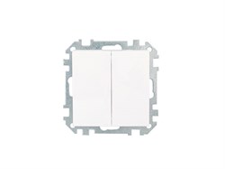 Выключатель 2 клав. (cкрытый, 10А) белый, Стиль, Bylectrica (Выключатель двухклавишный скрытой установки) (С5 10-527)