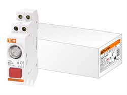 Выключатель кнопочный с индикацией ВКИ-47 красный (LED) 2НО;1НЗ AC/DC TDM (SQ0214-0002) [SQ02140002]