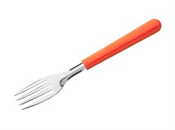 Вилка столовая, серия PARATY, коралловая оранжевая, DI SOLLE (Длина: 188 мм, толщина: 1,2 мм. Прочная пластиковая ручка.) (01.0201.00.43.000)