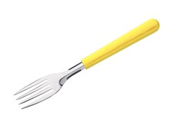 Вилка столовая, серия PARATY, желтая, DI SOLLE (Длина: 188 мм, толщина: 1,2 мм. Прочная пластиковая ручка.) (01.0201.00.14.000)