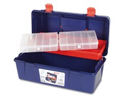 Ящик для инструмента пластмассовый 40x20,6x18,8см (с лотком и органайзером) (TAYG) (125003)