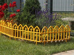 Забор декоративный &quot;Кованый цветок&quot;, 3х0,3 м, желтый (5 секций в компл.) (PROTEX) (1105417408520)