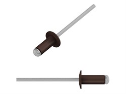 Заклепка вытяжная 3.2х8 мм алюминий/сталь, RAL 8017 (50 шт в зип-локе) STARFIX (Цвет шоколадно-коричневый) (SMZ1-52051-50)