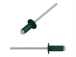 Заклепка вытяжная 4.8х12 мм алюминий/сталь, RAL 6005 (25 шт в зип-локе) STARFIX (Цвет зеленый мох) (SMZ1-84499-25)