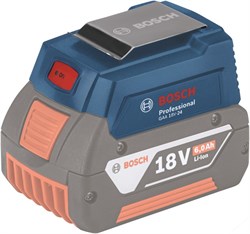 BOSCH GAA 18V-24 Зарядное устройство USB от проф аккумуляторов Li-On, 14.4 и 18V, 2 USB порт[1600A00J61] - фото 78736