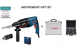 Bosch GBH 2-26 DFR в L-Case  + набор оснастки в дополнительном чемодане 11 предметов (9 буров + 2 зубила) Перфоратор SDS-Plus в чемодане с дополнительным патроном.