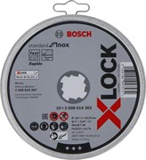 Отрезной круг X-LOCK 125x1x22.23 мм (10 шт) Standard for Inox BOSCH