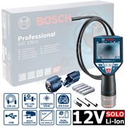 Аккумуляторная смотровая камера Bosch GIC 120 C Professional (питание: GBA 12V или AA) дисплей 3.5", 120 см, Micro-USB, MicroSD)