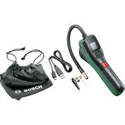 BOSCH EasyPump Насос аккумуляторный для накачки колес, шаров в сумке с 4 насадками (USB-C 3.6V, 3.0Ah, давление 150PSI/10.3 бар, 9 л/мин)