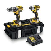 DeWalt DCK266P2T Набор: шуруповёрт уд. DCD796 + гайковёрт DCF887 в ТSTAK II (18V, 2*5.0Ah,70/205 Нм)