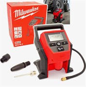 MILWAUKEE M12 BI-0 SOLO Компрессор аккум. в кор. (12V, 8.27 бар, 24.9 л/мин, ЖК-дисплей)