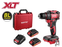 WORTEX BD 2025 Dli Шуруповерт аккум. в чем. (18V, 2*2.0Ah, 50 Нм, БЗП 10 мм, BL-мотор)