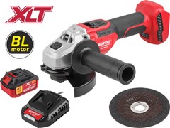 WORTEX CAG 1812-2 E Угловая шлифмашина в кор. (18V, 1*4.0Ah, 125 мм, 3000-8500 об/мин, BL-motor)