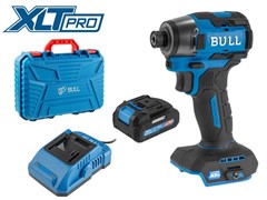 BULL CID 2218 Гайковерт аккум. в чем. Xcase (18V, 1*4.0Ah, 1/4", 220 Нм, 8 режимов, BL-motor)