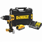 DeWalt DCD805E1T ударная дрель-шуруповерт, 18 В, 2000 об/мин, 34000 уд/мин, с АКБ 1.7 Ач и ЗУ, в кейсе TSTAK