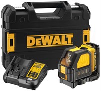 DeWalt DCE088D1R Нивелир лазерный с кр. лучем в чем. TSTAK (12V, 1*2.0Ah, 20 м, 2 луча, ±0,3мм/м)