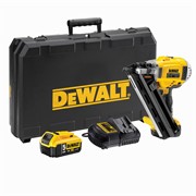 DeWalt DCN692P2 аккумуляторный гвоздезабивной пистолет, 18 В, 105 Дж, с 2 АКБ 5 Ач и ЗУ, в кейсе