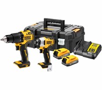 DeWalt DCK2062E2T Набор: уд.Шуруповерт DCD709 + гайковерт DCF809 в ТSTAK II (18V, 2*1.7Ah,65/190 Нм)