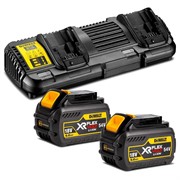 DeWalt DCB132T2 Набор: зарядное устройство двухпортовое DCB132 (12/18V/54V) + аккумуляторы (2*6.0Аh)