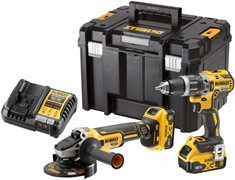 DeWalt DCK2080P2T Набор: Шуруповерт DCD796+ УШМ DСG405 в TSTAK VI (18V, 2*5.0Ah, 70 Нм/125мм, BL)
