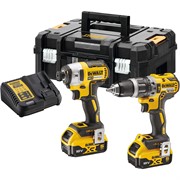 DeWalt DCK266P2T Набор: Шуруповерт уд. DCD796 + гайковерт DCF887 в TSTAK II (18V, 2*5.0Ah,70/205 Нм)