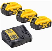 DeWalt DCB115P3 Набор: зарядное устройство DCB115 (12V/18V) + аккумуляторы DCB184 (3*5.0Аh)