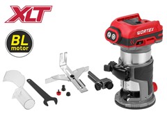 Аккум. фрезер кромочный WORTEX CMM 1835-1 в кор. ALL1 XLT SOLO БЕСЩЕТ., 18 В, цанга 6/8, рег. об.