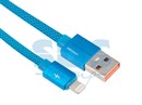 USB_кабель_для_iPhone_5678Х_моделей_шнур_ткань_плоский_1М_синий_REXANT_1819679