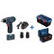 BOSCH GSR 12V-15 в чемодане + ящик  для инструментов ToolBox Pro (12.0 В, 2 аккумулятора, 2.0 А/ч Li-Ion, 2 скор., 30 Нм, шурупы до 7 мм) - фото 179336