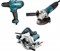 MAKITA DK0119 Набор инструментов (GA5030+HS6601+DF0300) - УШМ (720Вт,125мм) +Дисковая пила(1050 Вт, пропил:54мм)+ Шуруповёрт(320 Вт, 56Нм) - фото 193816