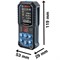 Лазерный дальномер BOSCH GLM 50-27 C (дальность до 50м, Bluetooth, Bosch MeasureOn, измерения угла наклона 0 – 360° (4 x 90°), IP65) - фото 197579