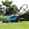 Газонокосилка аккумуляторная MAKITA DLM 432PT2 (18.0 В, 2 акк., 5.0 А/ч, быстрое двухпортовое зарядное устройство, шир. 430 мм, выс. 20-75 мм, травосборник 50, функция мульчирования) - фото 197619