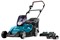 Газонокосилка аккумуляторная MAKITA DLM 432 CT2 (18.0 В, 2 акк., 5.0 А/ч, двухпортовое зарядное устройство, шир. 430 мм, выс. 20-75 мм, травосборник 50, функция мульчирования) - фото 197625