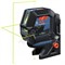 BOSCH GCL 2-50 G+RM 10+BT150 Нивелир комбинированный с ЗЕЛЁНЫМ лучем  + держатель+штатив (диапозон 15м,  вертикальная зеленая линия & зеленые точки отвеса, ±0,3 мм/м) - фото 197661