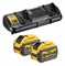 DeWalt DCB132X2 Набор: зарядное устройство двухпорт. DCB132 (18V/54V) + аккум. DCB547 (2*9.0Аh) - фото 226555